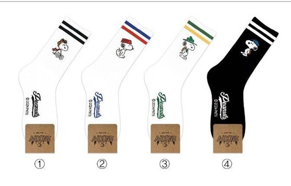 Peanuts Variety Snoopy 2Line Crew Ankle Socks