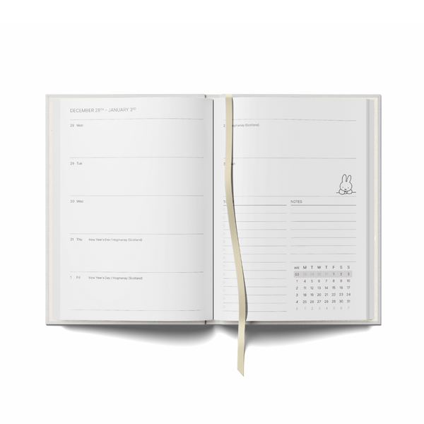 Miffy 2027 A5 Diary - Week-to-View - Yellow Toadstools