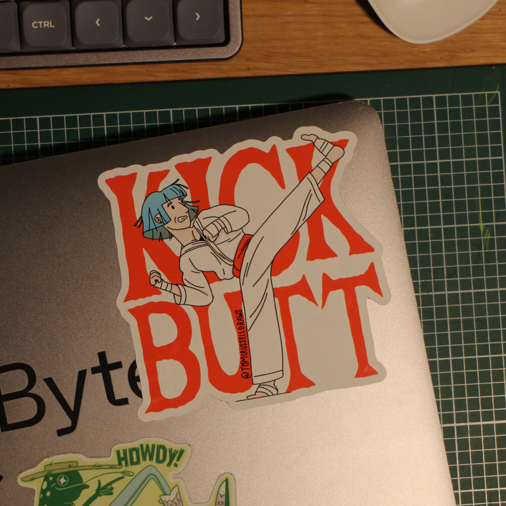 Kick Butt XL Waterproof Sticker
