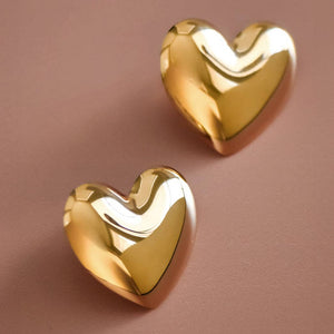 18K Gold PVD Plated Waterproof Stainless Steel Stud Earrings