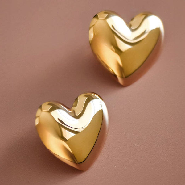 18K Gold PVD Plated Waterproof Stainless Steel Stud Earrings