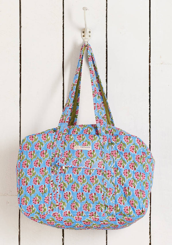 Taruni Block Print Quilted Weekend Bag