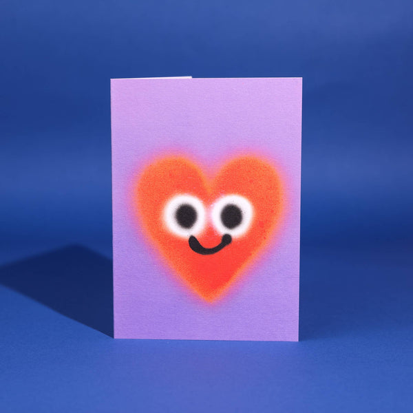 Heart Greetings Card by Jon Burgerman