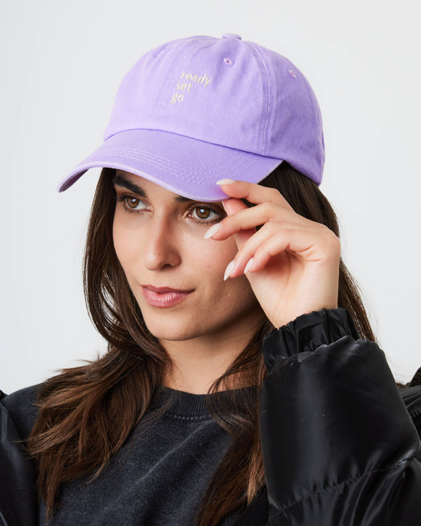 Ready Set Go Baseball hat in Lilac