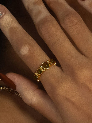 Canso 18K Gold Non-Tarnish Tiger Eye Ring