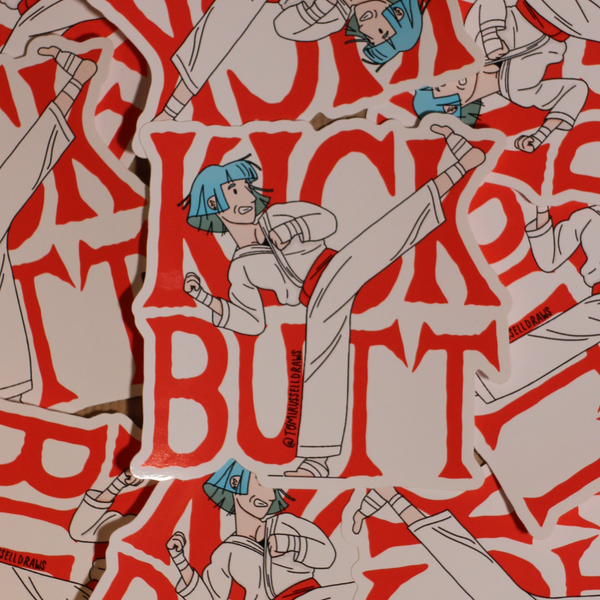 Kick Butt XL Waterproof Sticker