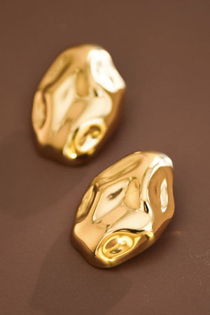 18K Gold Plated Waterproof Stainless Steel Stud Earrings