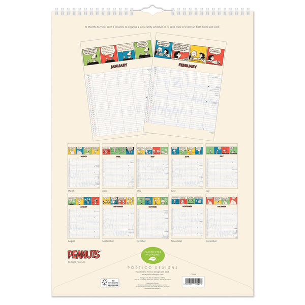 Peanuts 2027 A3 Family Calendar