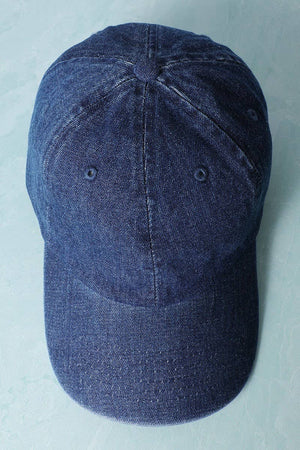 Plain Denim Cotton Baseball Cap Dad Hat