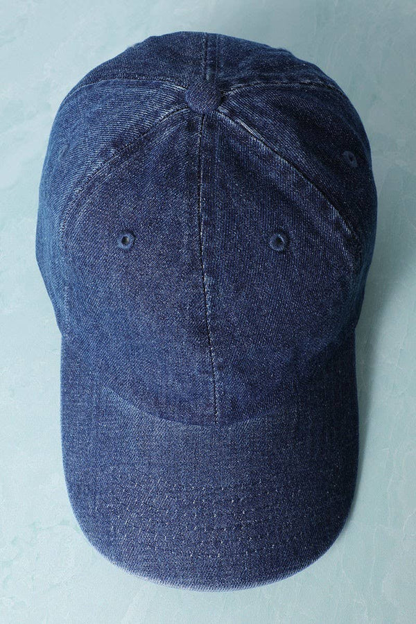 Plain Denim Cotton Baseball Cap Dad Hat