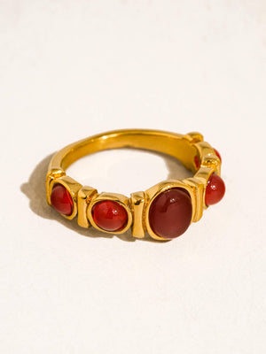 Canso 18K Gold Non-Tarnish Tiger Eye Ring