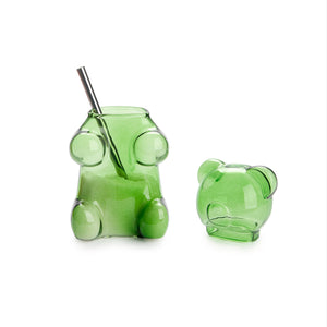 Glass Gummy Bear Sugar Bowl