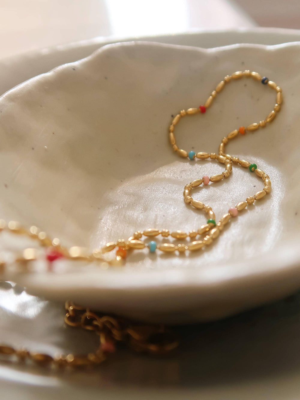 Gold Plated & Non-Tarnish Beaded Necklace