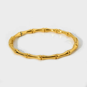 Bamboo Bangle Bracelet - Gold or Silver