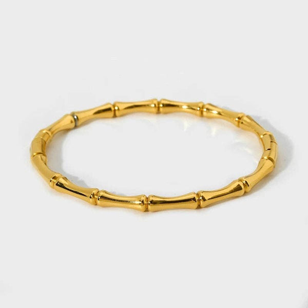 Bamboo Bangle Bracelet - Gold or Silver