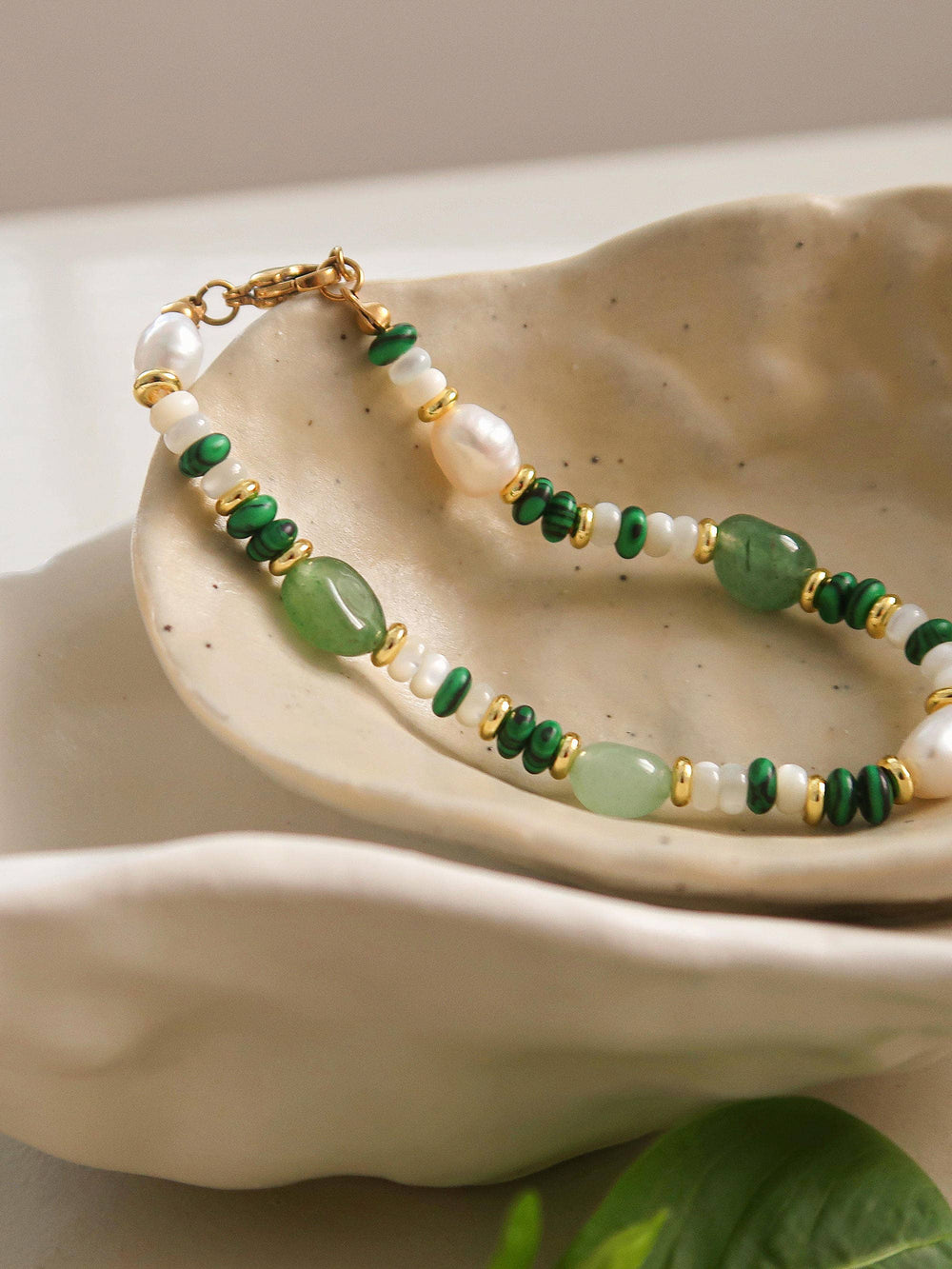 Non-Tarnish Bohemian Stone and Bead Bracelet