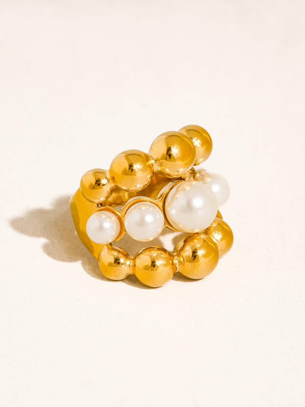 Gold Non-Tarnish Statement Ring