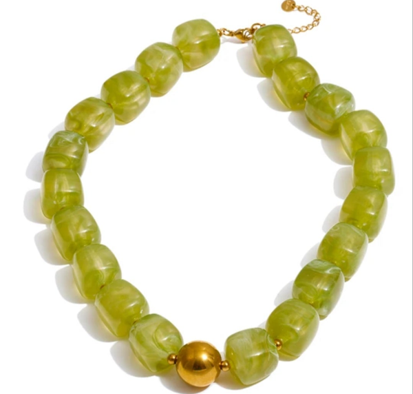 Acrylic Beaded Chunky Necklace