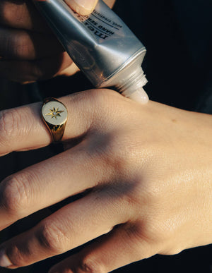 Waterproof Star Signet Ring