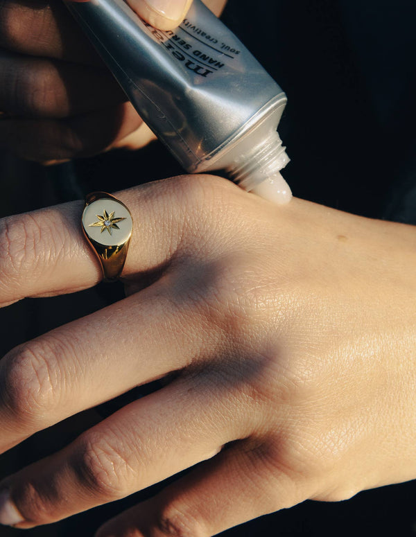 Waterproof Star Signet Ring
