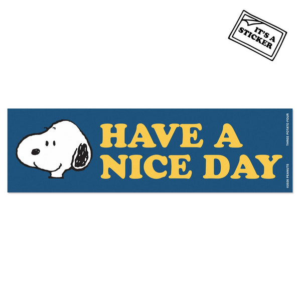 3P4 x Peanuts® - Snoopy Nice Day Bumper Sticker (Blue)