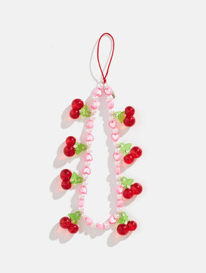 Cherry Heart Beaded Strap