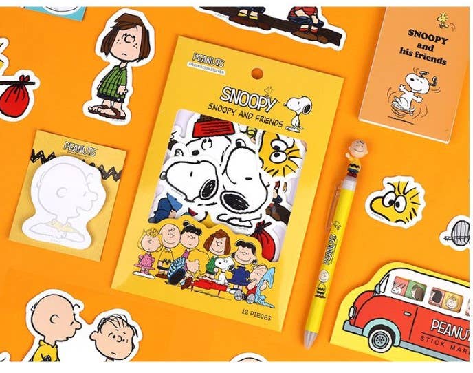 Peanuts Snoopy Deco Variety Stickers – 12 Pack