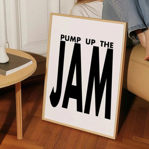 Pump Up The Jam Retro Music Home Decor Art Print