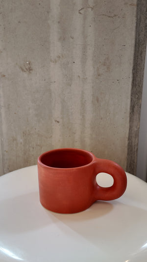 Dusty Orange Chunky Handmade Matte Mug