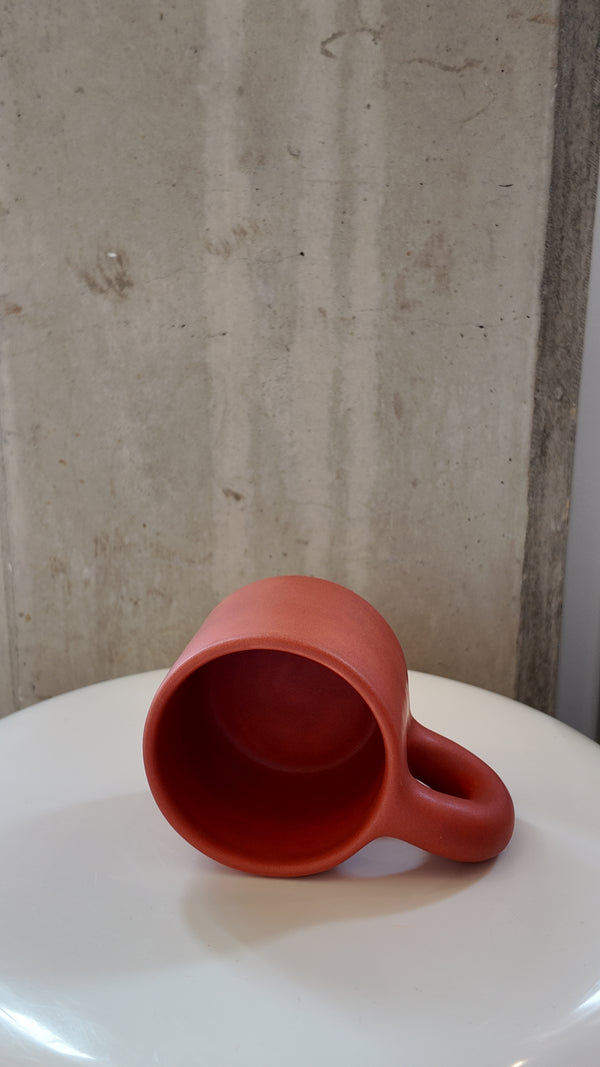 Dusty Orange Chunky Handmade Matte Mug
