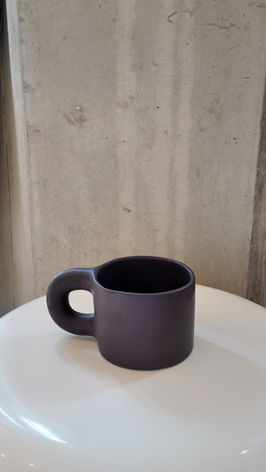 Dark Brown Chunky Handmade Matte Mug