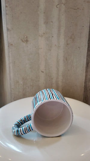 Blue and brown Smiley Face Mug