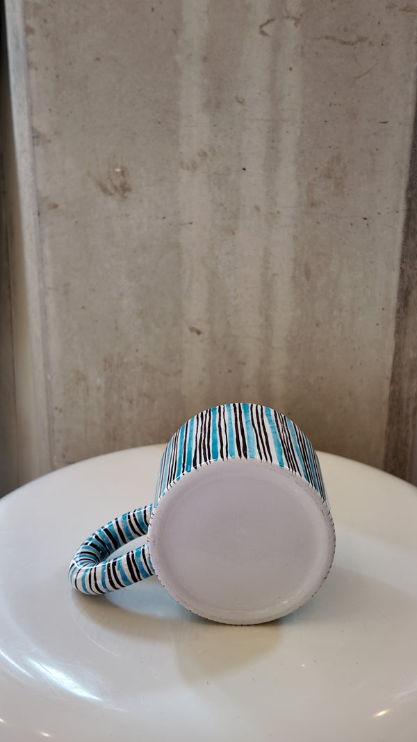 Blue and brown Smiley Face Mug