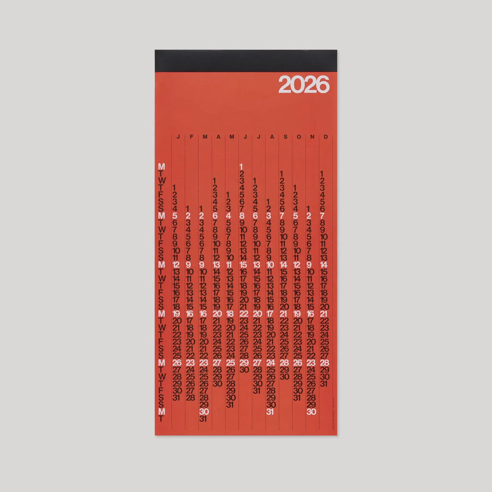 V Calendar 2026 Red