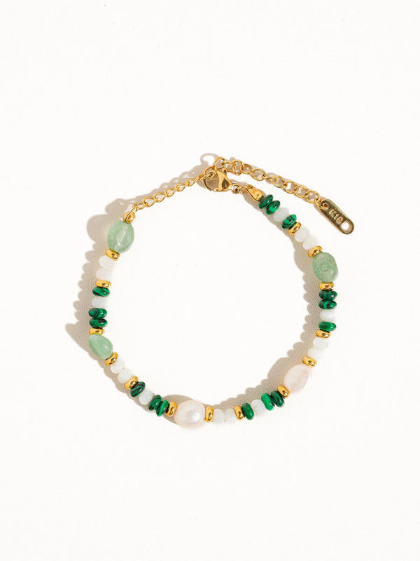 Non-Tarnish Bohemian Stone and Bead Bracelet