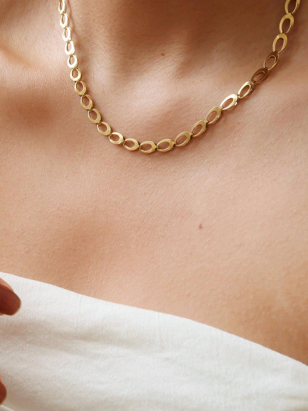 Non-Tarnish Oval Link Chain Necklace