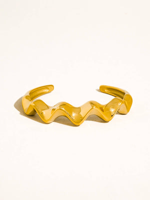 Non-Tarnish Wave Cuff Bracelet