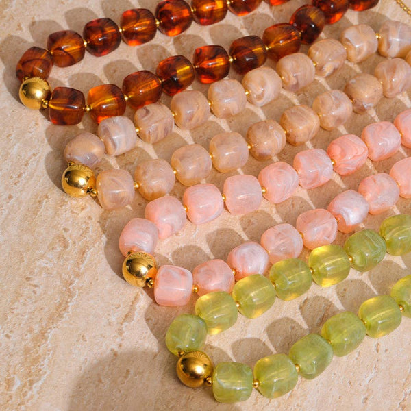 Acrylic Beaded Chunky Necklace