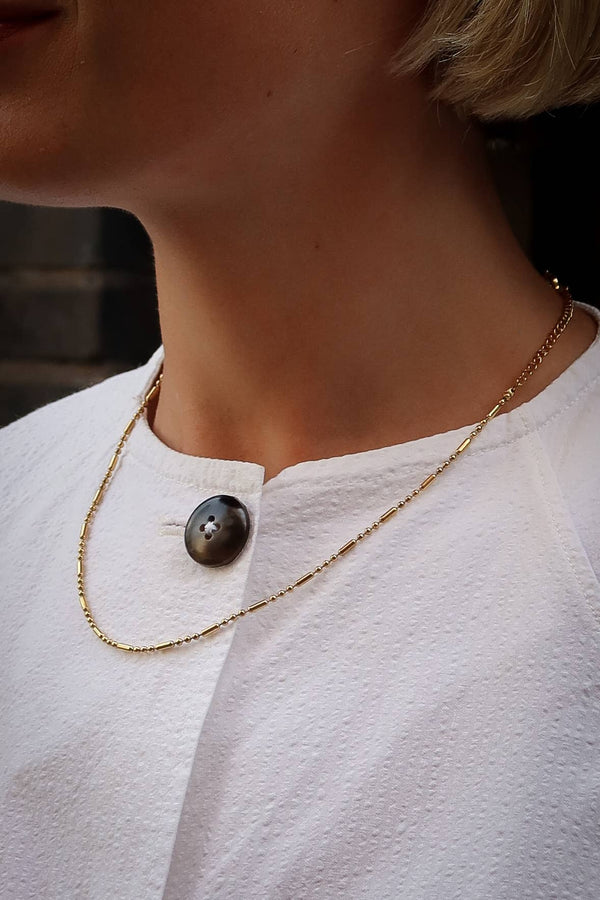 Waterproof Gold Beaded Necklace