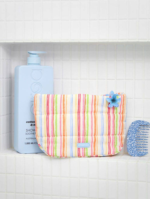 Colourful Sketchy Stripe Pillow Pouch Makeup Bag