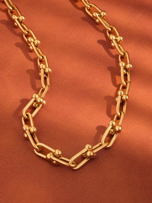 Gold Plated & Non-Tarnish Bold Chain Necklace