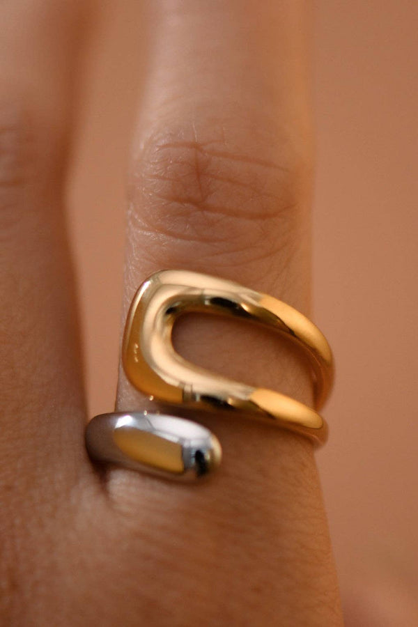 18K Gold Plated Waterproof Stainless Steel Ring