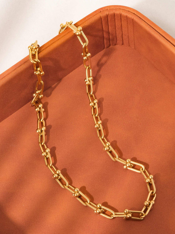 Gold Plated & Non-Tarnish Bold Chain Necklace