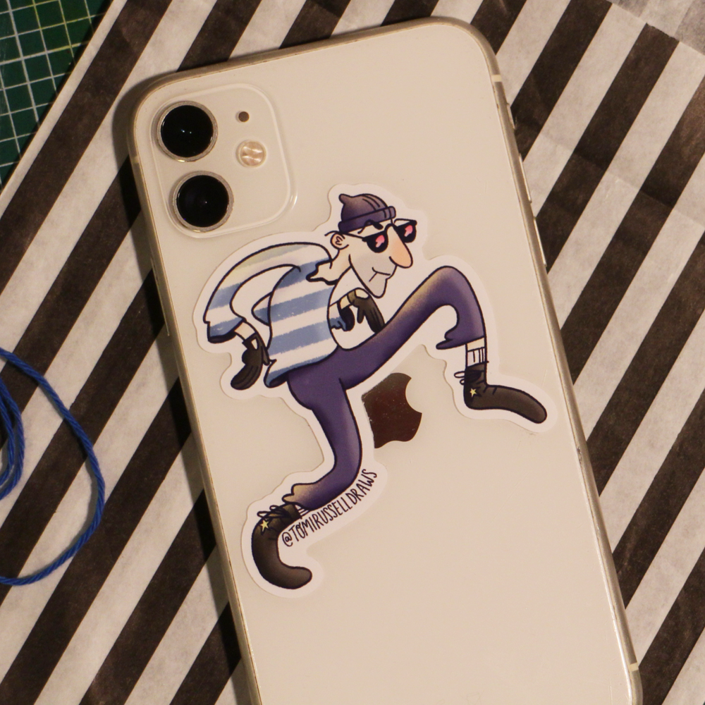Sneaky Fella Waterproof Sticker