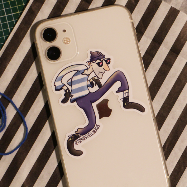 Sneaky Fella Waterproof Sticker