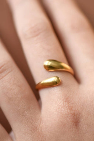 18K Gold Plated Waterproof Stainless Steel Ring