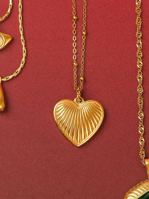 Gold Plated & Non Tarnish Heart Necklace
