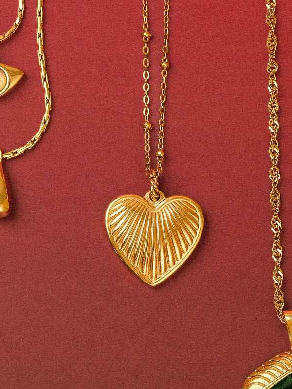 Gold Plated & Non Tarnish Heart Necklace