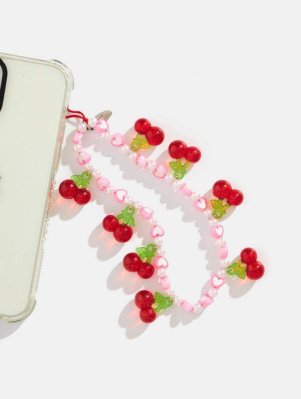 Cherry Heart Beaded Strap
