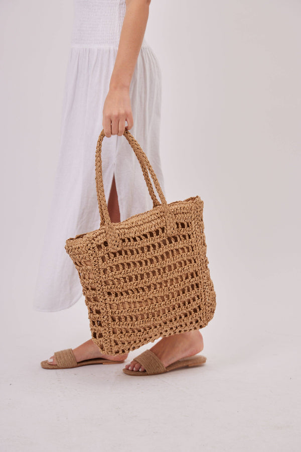 Woven Tote Bag in Natural